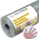 8inch x 25ft Hardware Cloth 1/4 inch Chicken Wire Fencing 23Ga, Hot Dipped Galvanized After Welding Garden Plant Supports Welded Metal Chicken Wire Fence, Poultry Animal Netting Cage Screen