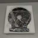 DOVDOV Black and Gold Home Decor Statue, Unique Office Decor, Round Line Medallion Statue for Room Decor, Shelf Top Decor, Entryway Entry Table, Floor Mantle Decor and Home Panel Decorations