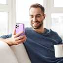 2 x ORIbox for iPhone 14 Pro Max Case Purple, [10 FT Military Grade Drop Protection], Transparent Heavy Duty Shockproof Anti-Fall Case for iPhone 14 Pro Max Phone Case,6.7 inch,3 in 1, Crystal Purple