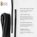 BB BROTHER BROTHER Dress Shoe Laces (3 Pairs) Round Waxed 100% Cotton Oxford Shoelaces (32 (81 cm), Black)