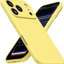 LoeoeL for iPhone 17 Pro Max Phone Case, Minimalist Ultra Thin Slim Soft Rubber Gel Solid Color Matte TPU Cute Case for Women Men, Girly Plain Aesthetic Design & Camera Cover Protection, Yellow