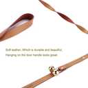 Leather Dog Doorbells for Door Knob, Adjustable Brass Potty Training Bells for Puppy to Go Outside, Easy Dog Door Bell for Potty Training, size: 35" Long
