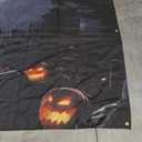 Preboun Halloween Garage Door Banner Large Hanging Backdrop Door Cover Halloween Garage Wall Decorations for Outdoor Holiday(6 x 13 ft)