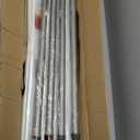 VEVOR Dust Barrier Poles, 12 Ft Poles with 4 Telescoping Poles, Carry Bag, and 32.8x13.12 Ft Plastic Film, for Interior Decoration and Painting Projects