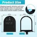 Mailbox Door Replacement,6 1/4"(W) x 8 1/4"(H) Exact Size,Black Metal Mailbox Door Front Panel with Easy Installation Kit,Fits Most Standard Curbside Residential Mailboxes
