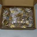 Ravinte 30 Pack Solid Knobs Kitchen Cabinet Round Pulls Dresser Handles Gold Cupboard Hardware Brushed Brass Door Drawer Knobs