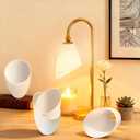 5 Pcs Plastic Lampshade 1.57inch/40mm Hole Lamp Shade Replacement Cover for Multi Head Stand Up Lamp Home Bedroom - White
