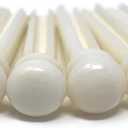 Crosby Slotted Pure Bone Bridge Pins for 6 & 12 String Acoustic Guitar