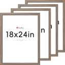 18x24 Poster Frame 4 Pack, Walnut Solid Wood, Gallery Wall Hanging