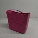 Lightweight Extra large Rubber Beach Bag Small mini Tote Bag for Gym Waterproof medium Open Handbag for Pool Sports (Medium(15*6*12.6in), M-rose Red)