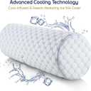 Nestl Neck Roll Pillow for Pain Relief - Premium Memory Foam Bolster Pillow for Sleeping with a Breathable Cooling Cover - Comfy Cylinder Neck Roll Pillow