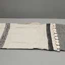 Long Lumbar Pillow Cover 14x36, Boho Long Decorative Pillows with Tassels Pillowcase, Modern Abstract Woven Body Pillow Cover for Sofa Bedroom Living Room Home Decor, Black + Off-White