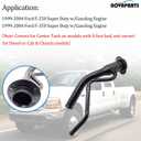NOVAPARTS Fuel Gas Tank Filler Neck Tube Pipe for 1999 2000 2001 2002 2003 2004 Ford F250 Super Duty & F350 Super Duty Pickup (ONLY Midship tank With 8' bed Gasoline) F81Z9034NA FN786 SK577229