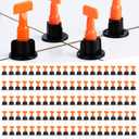 402Pcs Tile Leveler Set Reusable Tiles Leveling System Kit with Cross Clip Wrench for Floor Professional Tile Leveling System Kit Achieve Perfectly Aligned Tiles Easily