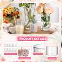 Nuogo 48 Pcs Plastic Cylinder Vases Tall Plastic Flower Vases for Centerpieces Hurricane Candle Holder for Home Wedding Office Party Formal Dinners Decorations (4''/6''/8'')