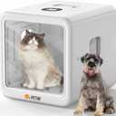 70L Automatic Pet Dryer Box - Dog Cat Blow Dryer Dog Drying Machine Kennel Dryer Grooming Quick Dog Dryer for Cats and Small Dogs Quiet Adjustable Grooming Dryer with Airflow and Temperature Control