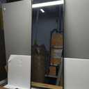 OGCAU Full Length Mirror, Wall Mirror Full Length, Wall-Mounted Mirror, Body Mirror for Wall in Bedroom, Arched-Top Mirror, Hanging Mirror with Aluminum Alloy Frame (Black)