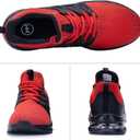 PERSOUL Mens Running Shoes Athletic Tennis Sneakers Lightweight Breathable Workout Gym Jogging Sport Walking Shoes for Men Size7-13 (12, Blackred)