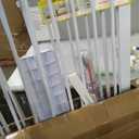 Cumbor 30-54" Extra Wide Baby Gate for Stairs, Dual Lock & Self-Closing Dog Gate Indoor, Easy Install Pet Gate for Doorways, Hallways & Kitchen, Easy Walk Thru Safety Proofing for Babies & Pets, White