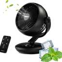 Fan for Bedroom with Remote,Ultra Quiet Desk Fans,with 3 Modes,8 Speeds,9-Hour Timer,10 inch,High-Velocity Cooling,Auto Oscillation Table Fans,Touch Control,for Home,Dorm&Office