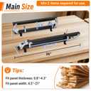 Eastrexon 36" Panel Clamp 2 Pack with 2 U-Shaped Blocks