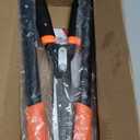 Hedge Shears, 31-Inch Garden Shears with Adjustable Handle, Sharp Blade & Comfortable Grip, Hedge Clippers for Hedges - Black/Orange