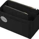 Purse Organizer, Felt Bag Organizer Insert Purse Organizer For LV Speedy, Neverfull, Tote, Handbag,Shaper 5 Sizes (Large, Black)