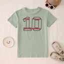 SOFEON Birthday Boy Shirts Boys Baseball T-Shirt 6th 7th 8th 9th 10th Birthday Party Tees Kids Baseball Fan Outfit B-Day Tops