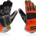 Medium Duty Extrication Recue Gloves, Cut Resistant, Oil & Water Resistant, EN388 Rate 4242XP/4131, Orange/Yellow