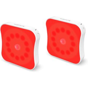 Red Motion Sensor Night Lights Rechargeable Battery Night Light Magnetic Red Light Night Lights for Sleep Aid, Bathroom, Hallway, Stair, Bedroom, Travel, 2 Pack