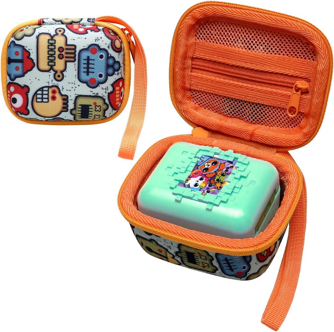 XANAD Carrying Case Compatible with Bitzee Interactive Toy Digital Pet, Protective Storage Holder for Bitzee Virtual Electronic Pets Accessories Yellow