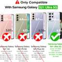 Rayboen for Magnetic Samsung Galaxy S21 Ultra Case 5G, [Compatible with Magsafe] Frosted Skin-Feel Solid Dual-Tone Panel with Soft Edge, Protective Slim Fit Phone Cover for S21 Ultra, Matte Green