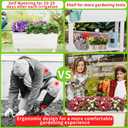 3 Pcs Self Watering Elevated Raised Garden Bed, Large Outdoor Plastic Planter Box Big Flower Plant Pot for Planting Flowers Vegetables and Herbs (3, White)
