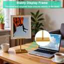 Adjustable Tabletop Easel Stand, Picture Easels for Display Up to 28" H, Metal Picture Frame Holder Stand for Art Photo, Tabletop Art Easel Stand, Gold