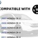 17 Inch Wheel Skins for 2007-2011 Honda CR-V LX, Fits OEM Steel Wheel #42700-SWA-A01 / #42700-SWA-305 / #42700-SWA-601, Gloss Black Snap-On Wheel Covers 4-Pack