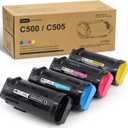 C500 / C505 Toner Cartridges (4-Pack, BK/C/M/Y) Replacement for Xerox Versalink C500 C500DN C500N C505 C505DN C505N C505S Printer - 106R03862 106R03863 106R03864 106R03865