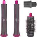 Long Barrels Attachment and Round Brush Attachment for Dyson Airwrap, for Professional Barrels Curl and Wave Curl