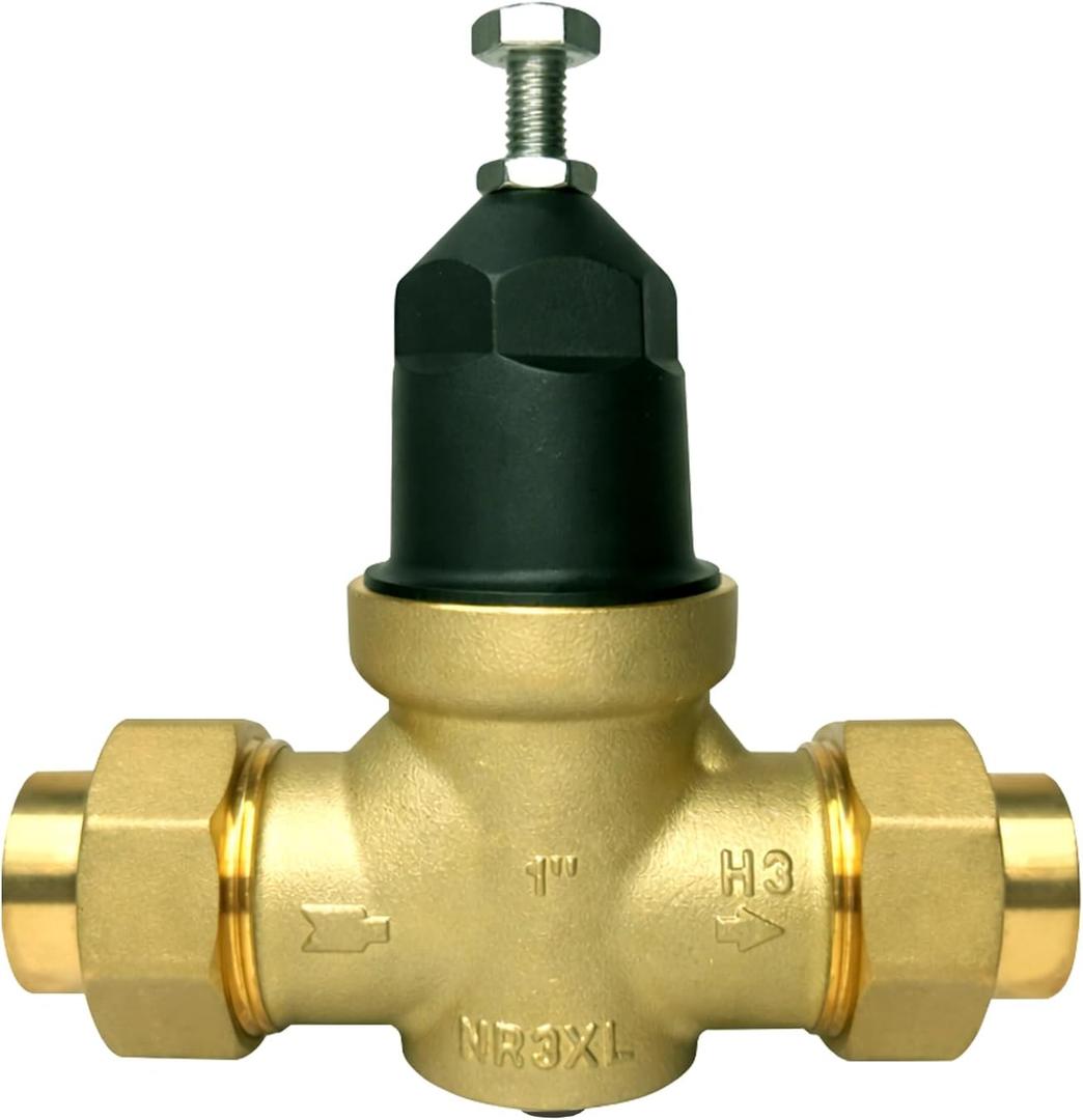 1-NR3XLDU 1" NR3XL Pressure Reducing Valve, Adjustable Water Pressure Regulator for Home with Stainless Steel Strainer Screen for Commercial (1 Inch)