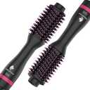 Hair Dryer Brush, MiroPure 4-in-1 Hair Brush Blow Dryer with 4 Speed Temp Settings, One Step Hair Dryer and Styler Volumizer, Hot Air Straightener Brush for Smooth Frizz-Free Blowout, Black Red