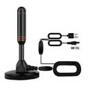 TV Antenna Indoor Antenna for Smart TV with 2 Amplifier Signal Booster for Long Range Reception and All Smart TVs HD Digital Antenna for Local Channels Supports 4K 1080p(Red)