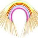 18 Pairs Circular Knitting Needles Set, Vancens Premium Bamboo Knitting Needles with Colorful Plastic Tube, 5 Kind of Tools for Weave are Included, 18 Sizes: 2mm - 10mm, 16 Inches Length