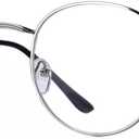 Pro Acme Classic Round Metal Clear Lens Glasses Frame Unisex Circle Eyeglasses (Silver) (-3.25)