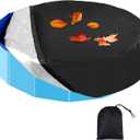 Rypet 39.5 inch Dog Pool Cover Foldable Round Pool Pet Collapsible Swimming Pool Covers Kiddie Pool Covers Portable Pools Accessories for Dog Kiddie Pools Bathing Tub (Black)