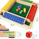Engaging Wooden Games for Dementia Seniors - 4-Player Shut The Box Board Game for Memory Care & Cognitive Stimulation - Large Number Tiles, Fun Alzheimer's Activity for Adults & Family