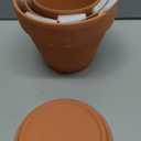 INGOFIN Terracotta Pots Set with Saucer - 5/6/7 inch Ceramic Clay Planters with Drainage Hole, Garden Flower Succulent Pots with Tray for Indoor Outdoor Plants, Set of 3