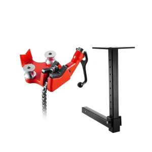 VEVOR Heavy-Duty Pipe Chain Vise, 1/8" - 5" Pipe Capacity, 26" Rugged Chain & Cast Iron Base, Hitch Mount Vise Plate Holder with Adjustable Height - Fits 2 inch x 2 inch Receiver