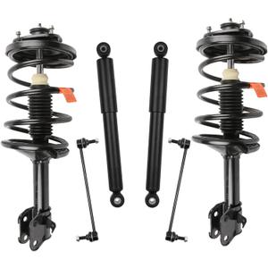 6PC Front  Rear Strut Spring with Stabilizer Sway Bar Links Stabilizer Bar Links Kit, Compatible with HONDA ODYSSEY 1999-2004 3.5L, Replace# 171597 171598 437246 K90349