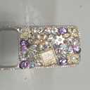 MOSEZA Compatible with iPhone 17 Pro Max Case Luxury Cute Bling Design Rhinestone Diamond Glitter Sparkle Girly Protective Phone Cover Case for Women Girl Purple