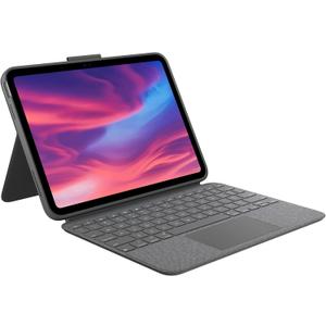 Logitech Combo Touch, Detachable iPad Keyboard Case (10th gen and A16) with Large Precision Trackpad, Full-Size Backlit Keyboard, and Smart Connector Technology - Oxford Gray