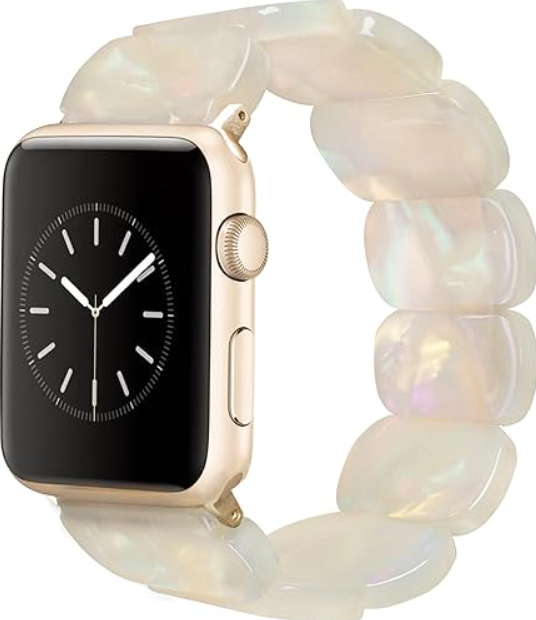 Heesch Tortoise Stretchy Watch Band Compatible with Apple Watch Serise Ultra/SE/8/7/6/5/4/3/2/1, Resin Cute Watch Strap Wristband for iWatch Bracelet for Women Men Girls, 41mm, 49mm, Oval Version